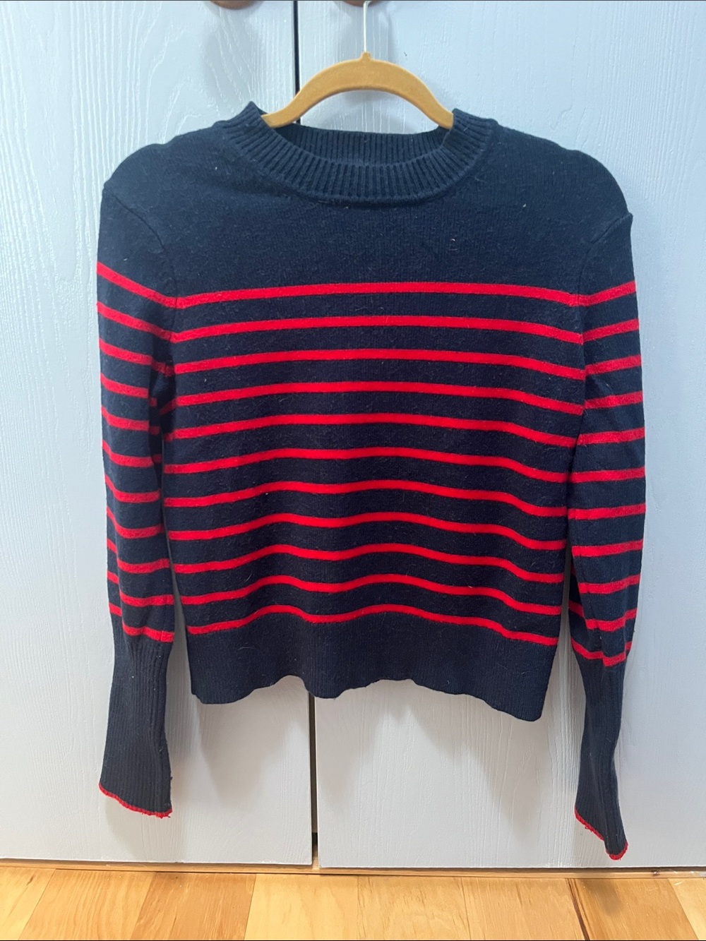 Women’s La Ligne for Target Navy and Red Striped Crewneck Sweater